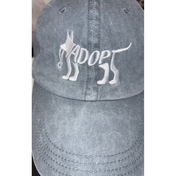 Adopt Dog Hat German Shepherd Hat Cap Strap Back Embroidered Rescue Blue - Picture 2 of 5